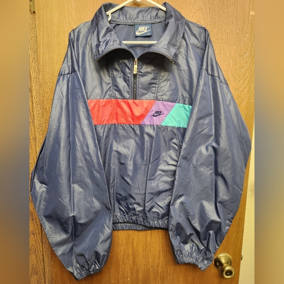 Nike Other - Nike Vintage Windbreaker Jacket - Navy, Red, Teal